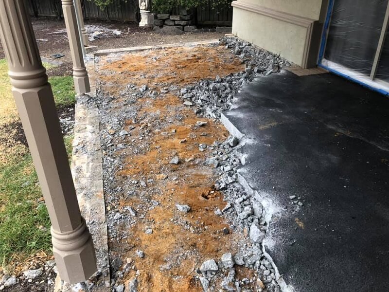 Concrete driveway cut for removal